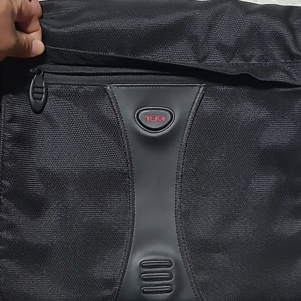 TUMI Alpha Flap Body Bag Black In Canvas Material